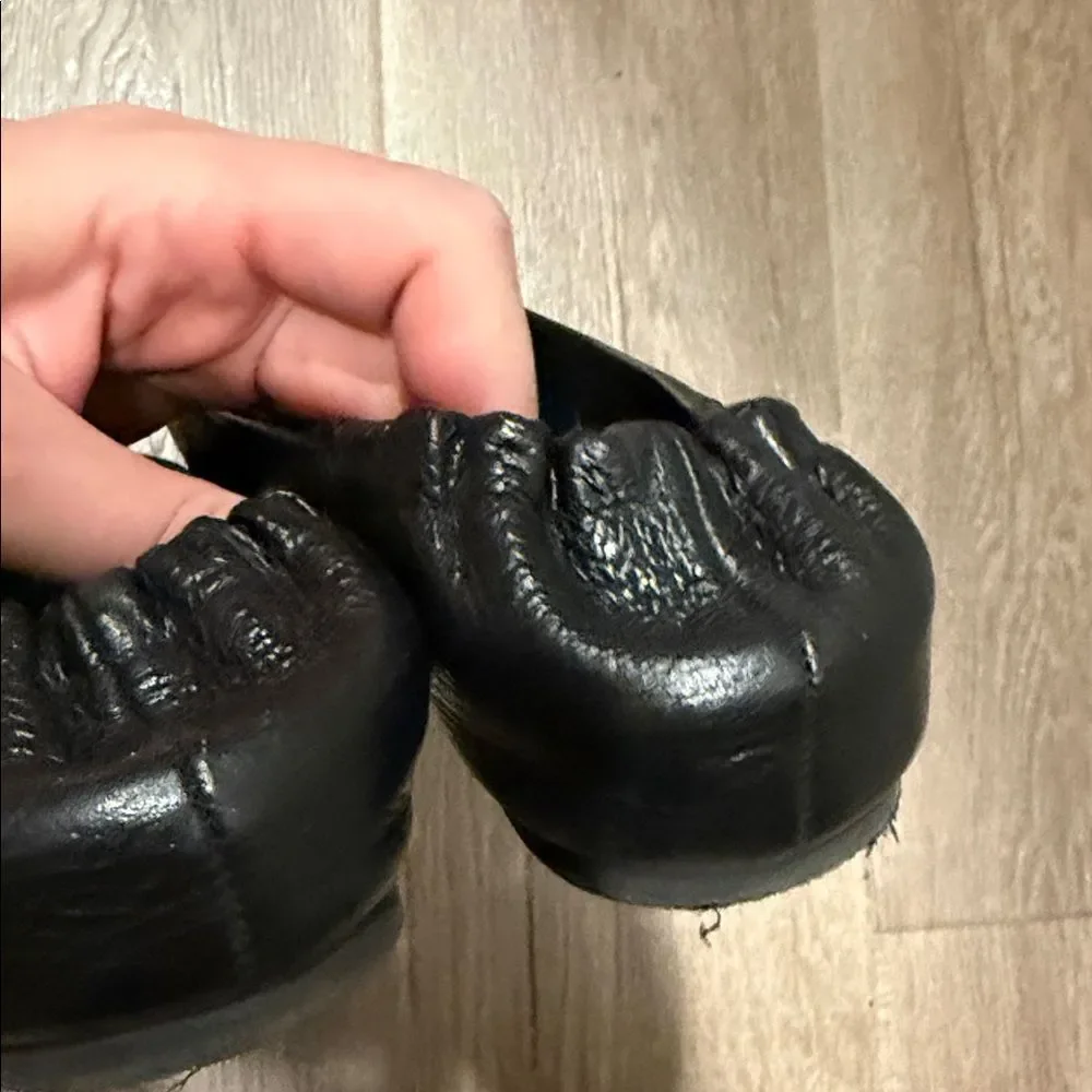 Tory Burch Black Leather Flats